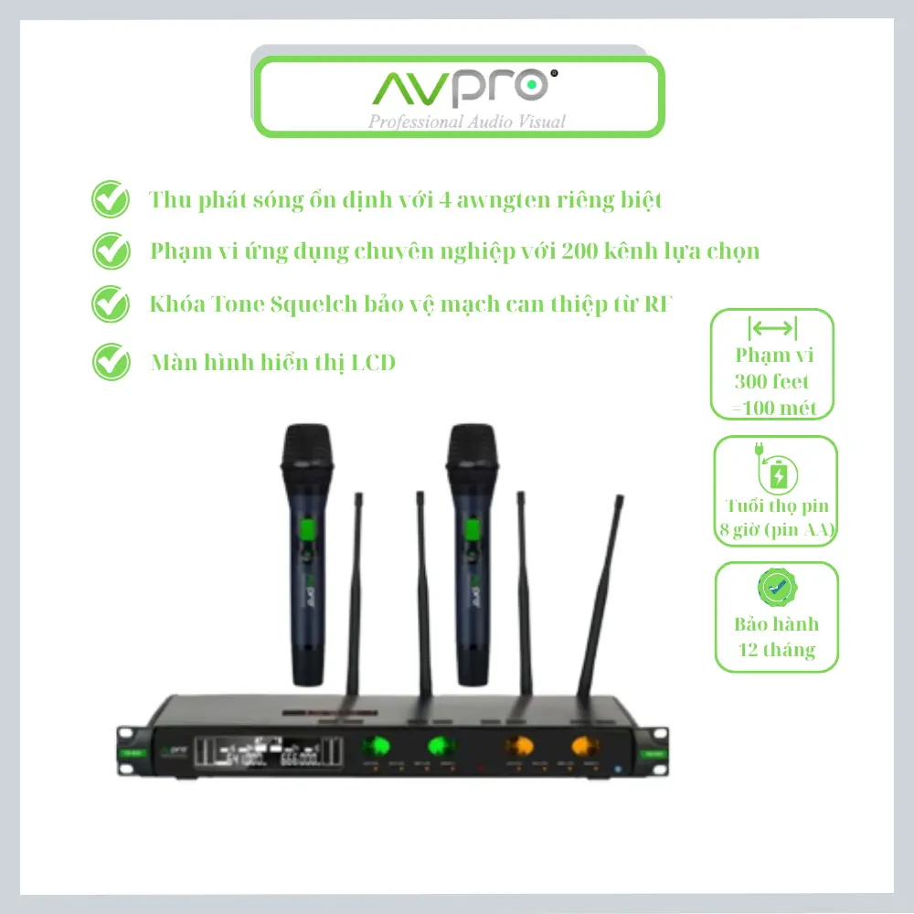 MICRO KHÔNG DÂY AVPRO KP550II MICRO KHÔNG DÂY, AVPRO KP550II