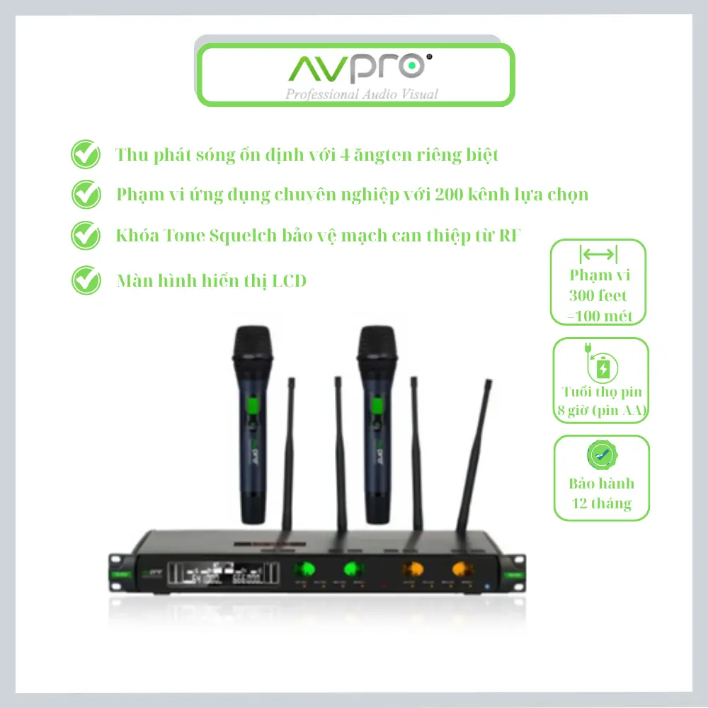 MICRO KHÔNG DÂY AVPRO TB-800 MICRO KHÔNG DÂY, AVPRO TB-800