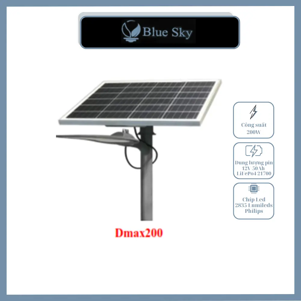 ĐÈN NĂNG LƯỢNG MẶT TRỜI - BLUESKY BLS-Dmax200 ĐÈN NĂNG LƯỢNG MẶT TRỜI, BLUESKY BLS-Dmax200