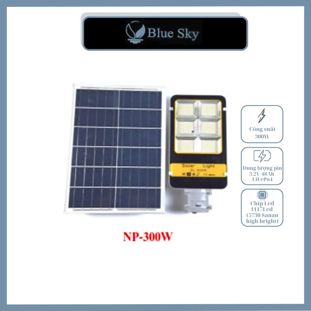 ĐÈN NĂNG LƯỢNG MẶT TRỜI - BLUESKY BLS - NP300 ĐÈN NĂNG LƯỢNG MẶT TRỜI, BLUESKY BLS – NP300