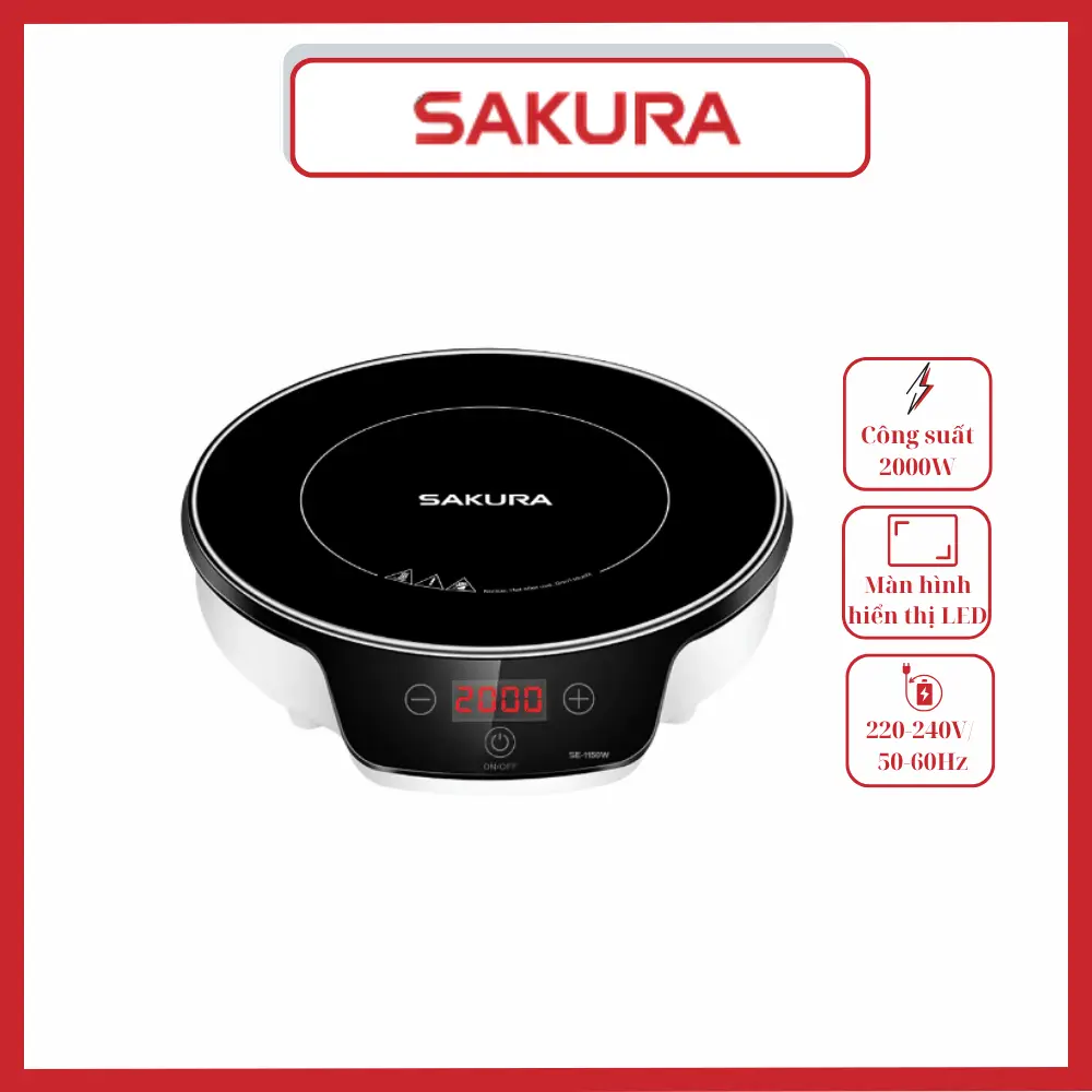 Bếp Từ Đơn SAKURA SE-1150W Bếp Từ Đơn, SAKURA SE-1150W