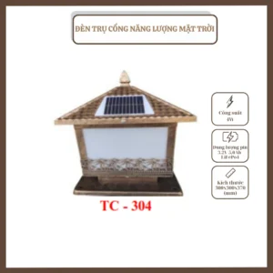 ĐÈN TRỤ CỔNG, NĂNG LƯỢNG MẶT TRỜI, TC-304