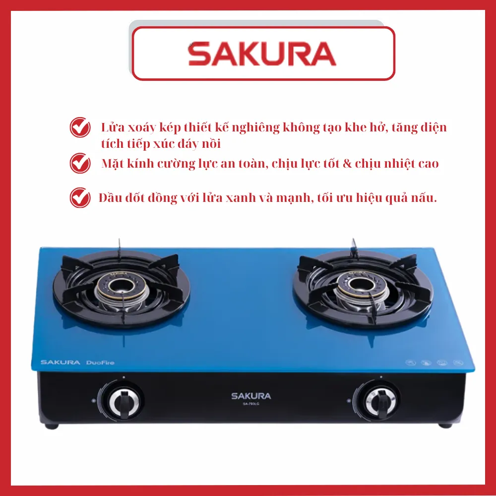 BẾP GAS ĐÔI SAKURA SA-793LG BẾP GAS ĐÔI, SAKURA, SA-793LG