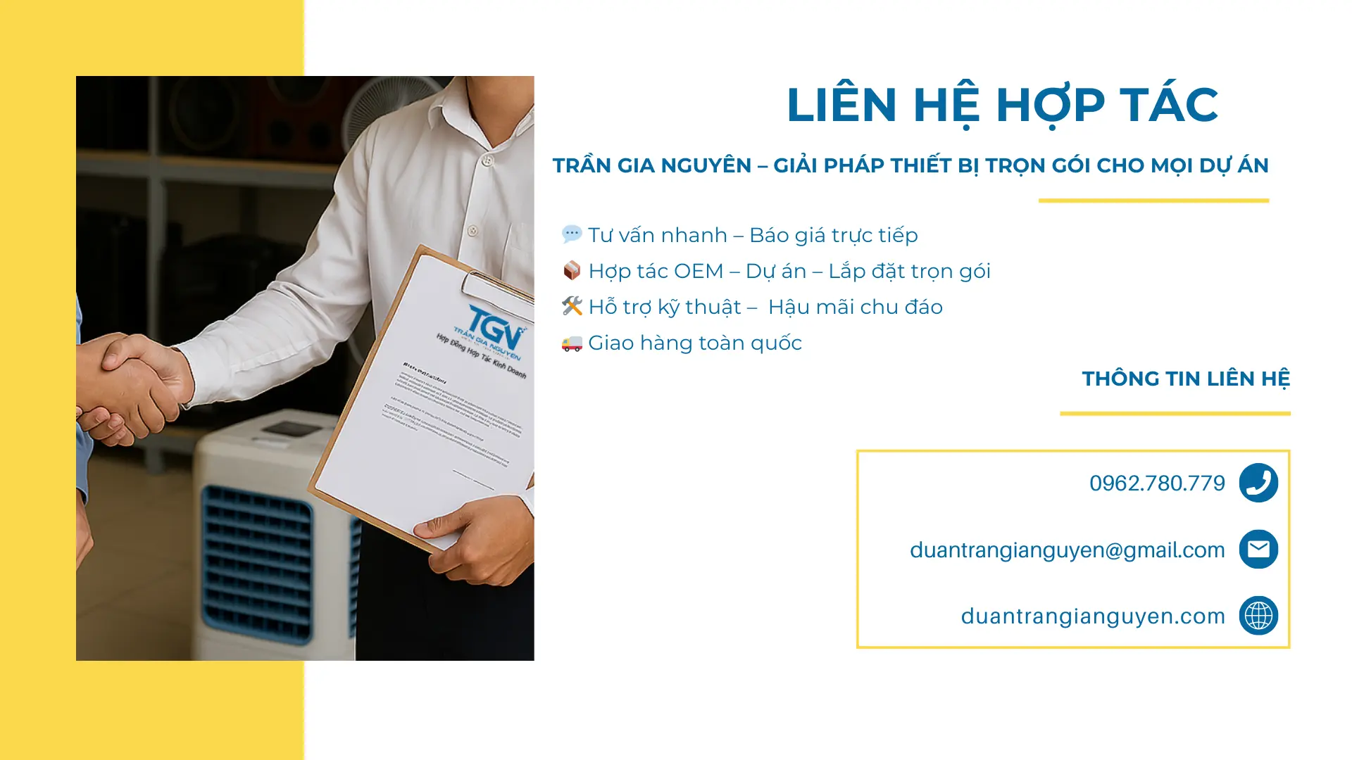 Liên Hệ Hợp Tác - Phát Triển TGN