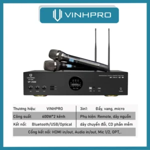 Amply 3IN1 – Thiết Bị Âm Thanh Tối Ưu Cho Mọi Không Gian AMPLY 3IN1 VINHPRO VP-2500