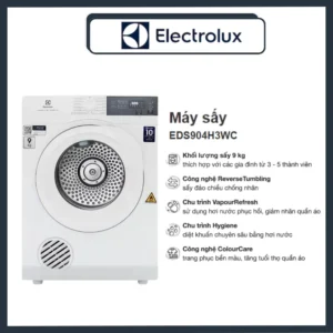 MÁY SẤY QUẦN ÁO ELECTROLUX EDS904H3WC