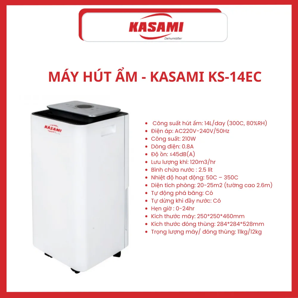 MÁY HÚT ẨM - KASAMI KS-14EC MÁY HÚT ẨM - KASAMI KS-14EC w