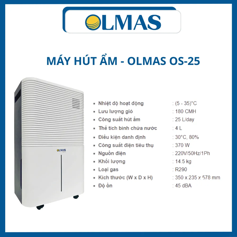 MÁY HÚT ẨM - OLMAS OS-25 MÁY HÚT ẨM - OLMAS OS-25