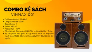 Combo loa kệ sách VINHMAX