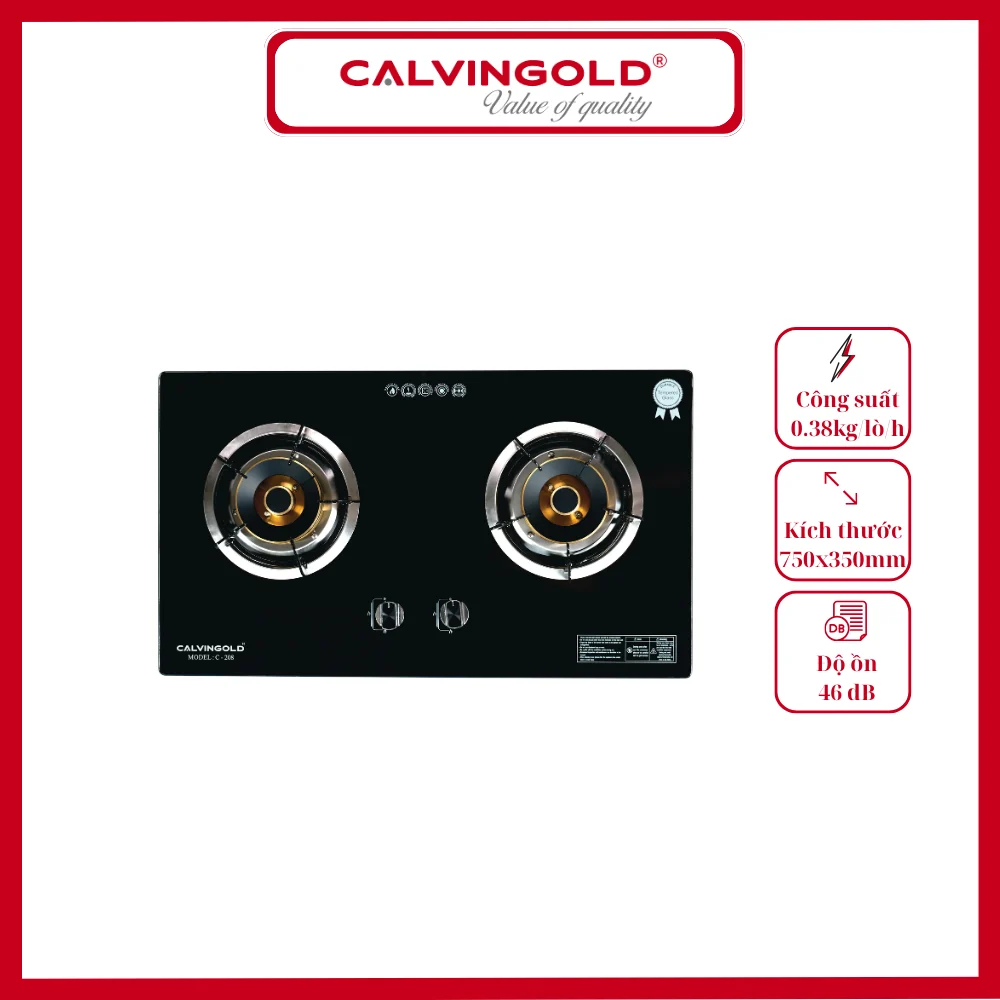 BẾP GAS CALVINGOLD C-208 BẾP GAS CALVINGOLD C-208