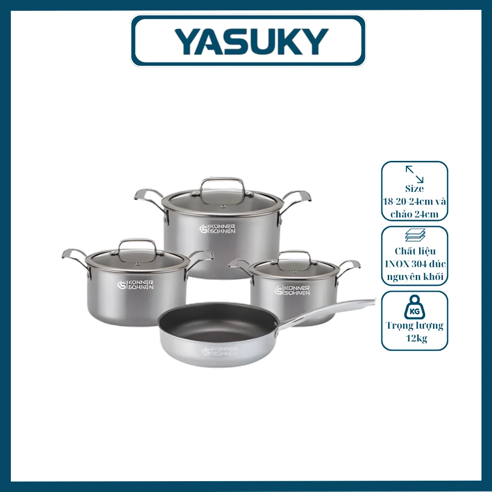 BỘ XOONG NỒI YASUKY KS-440 BỘ XOONG NỒI YASUKY KS-440