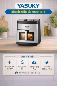 Nồi Chiên Không Dầu Yasuky Chính Hãng Cho Gian Bếp Hiện Đại NỒI CHIÊN KHÔNG DẦU YASUKY